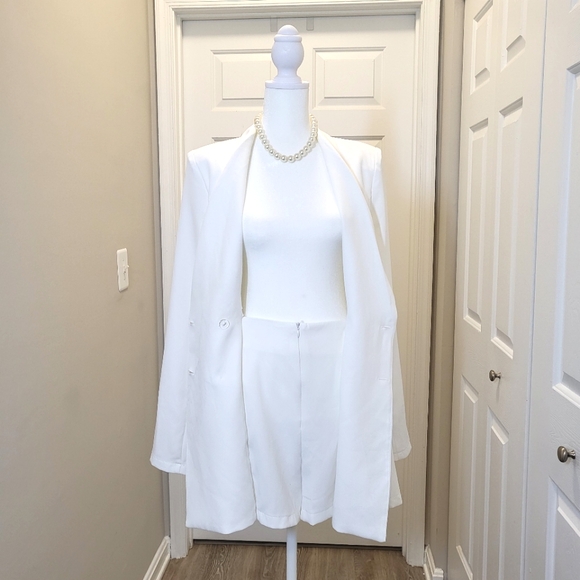 Lulus Ivory Long Sleeve Blazer Romper - Picture 8 of 10